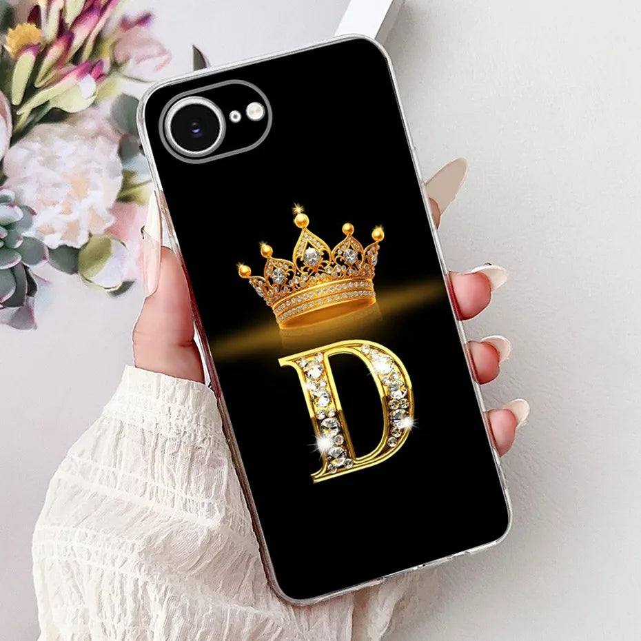 Funda de teléfono con letras a la moda para iPhone 16e SE (2025), funda trasera de silicona suave TPU para iPhone SE 2025, fundas para iPhone16e, parachoques