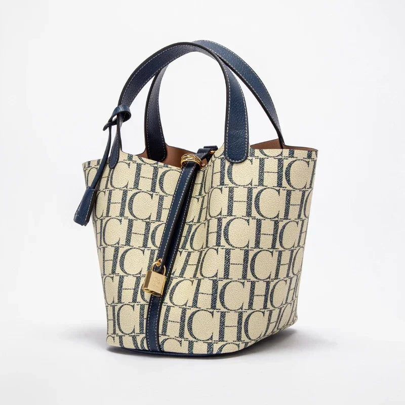 CH-Bolso de viaje para ir al trabajo de gran capacidad, marca de lujo, textura de moda, bolso de hombro con estampado de letras para mujer