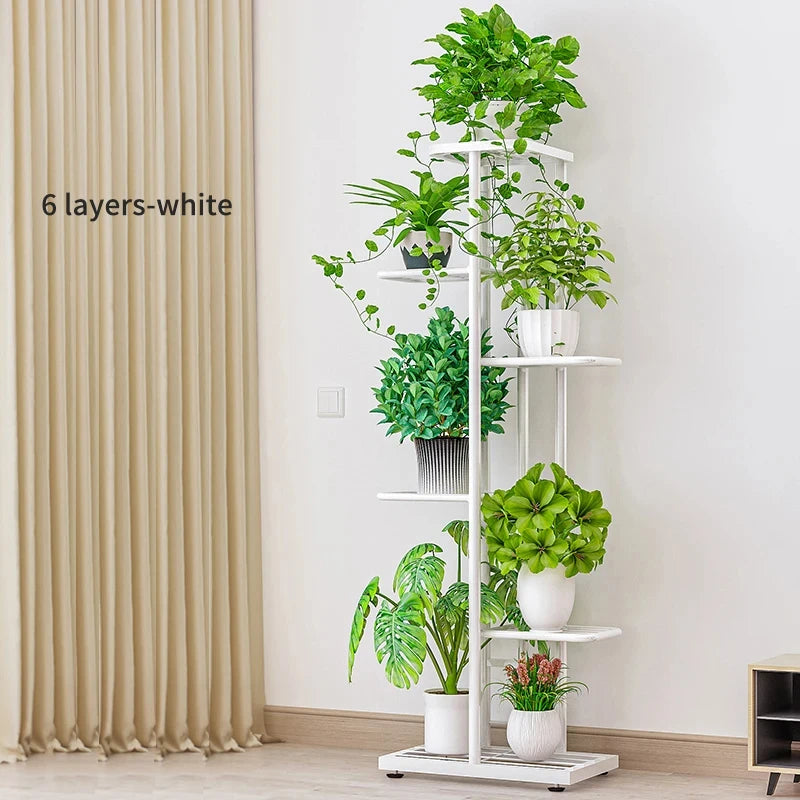 Estantes de hierro para plantas, soporte para macetas, organizador de exhibición para interiores y exteriores