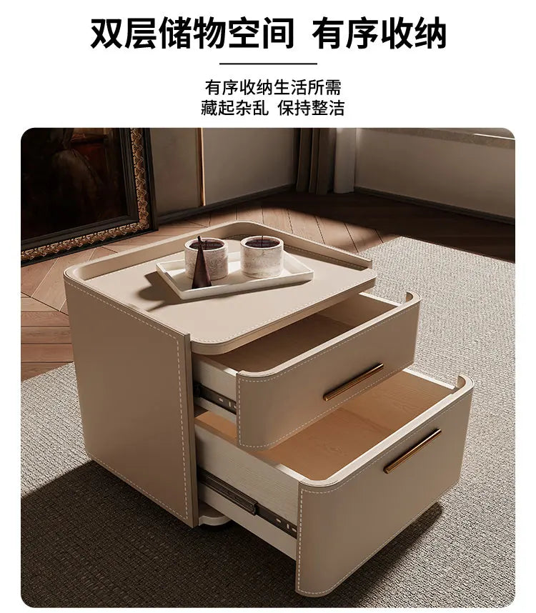 Mesita De Noche De almacenamiento De lujo, cajón Simple estético, mesita De Noche italiana, Mesitas De Noche nórdicas De moda, muebles De dormitorio