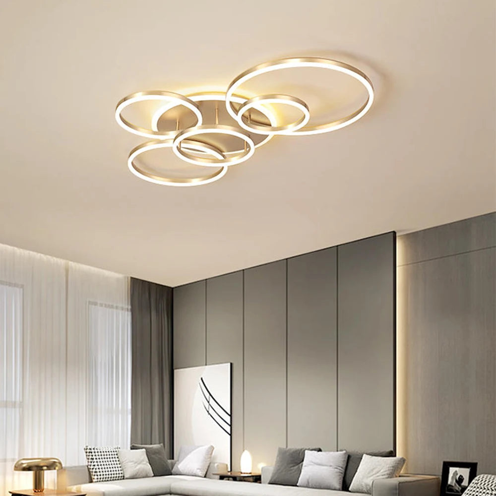 Lámpara de techo LED moderna, iluminación para el hogar, sala de estar, estudio, dormitorio, lámpara de techo regulable, iluminación interior, lámparas de decoración