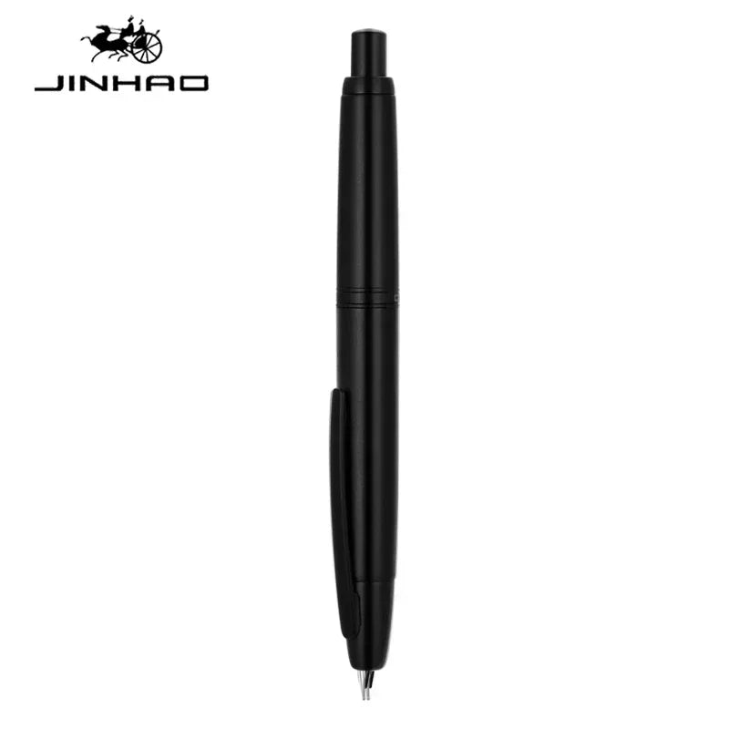 JINHAO 10 pluma estilográfica de prensa, punta retráctil EF/F de Metal con Clip, convertidor de pluma de tinta para escribir, suministros escolares, papelería PK A1 A2