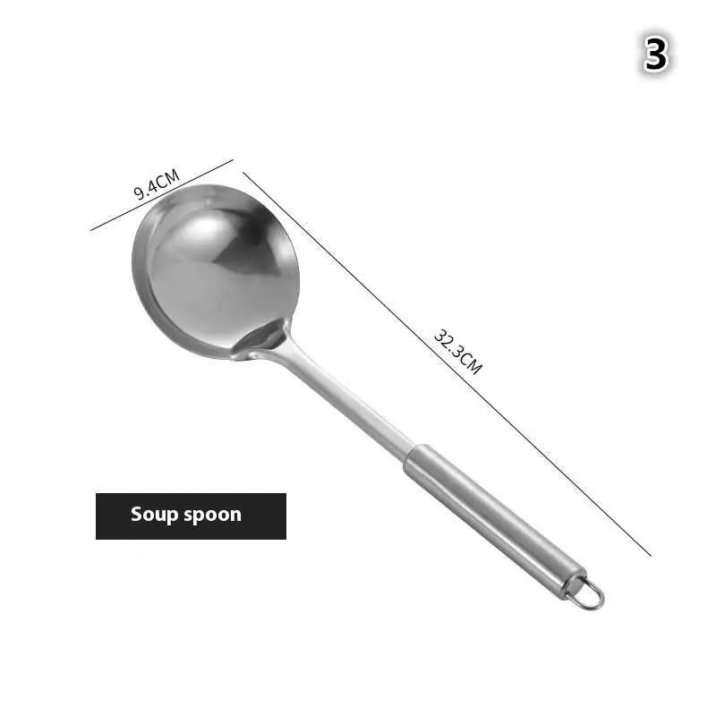 Utensilios de cocina, utensilios de cocina, pala de acero inoxidable, cuchara para sopa, utensilios giratorios, vajilla, herramienta de cocina, utensilios de cocina