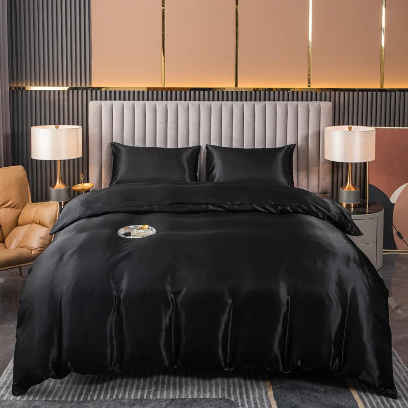Funda nórdica Kuup con superficie satinada, juego de cama de colores, funda de edredón tamaño QUEEN KING, funda de cama de tela respetuosa con la piel de alta calidad