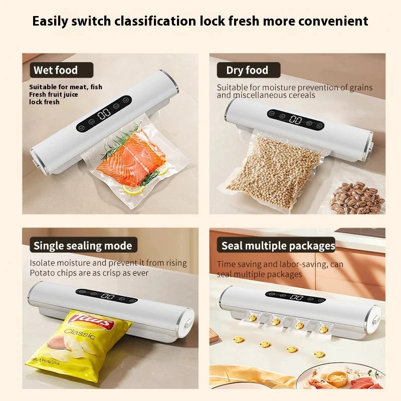 Sellador al Vacío Profesional para Alimentos, Máquina de Sellado para Cocina, Sellador de Bolsas de Plástico para Empacar Productos