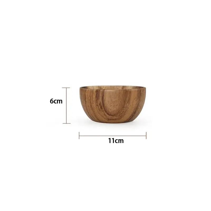 Tazón para ensalada de madera, práctico y duradero, soporte de almacenamiento para cocina, cubiertos, diseño natural simple, contenedor de alimentos