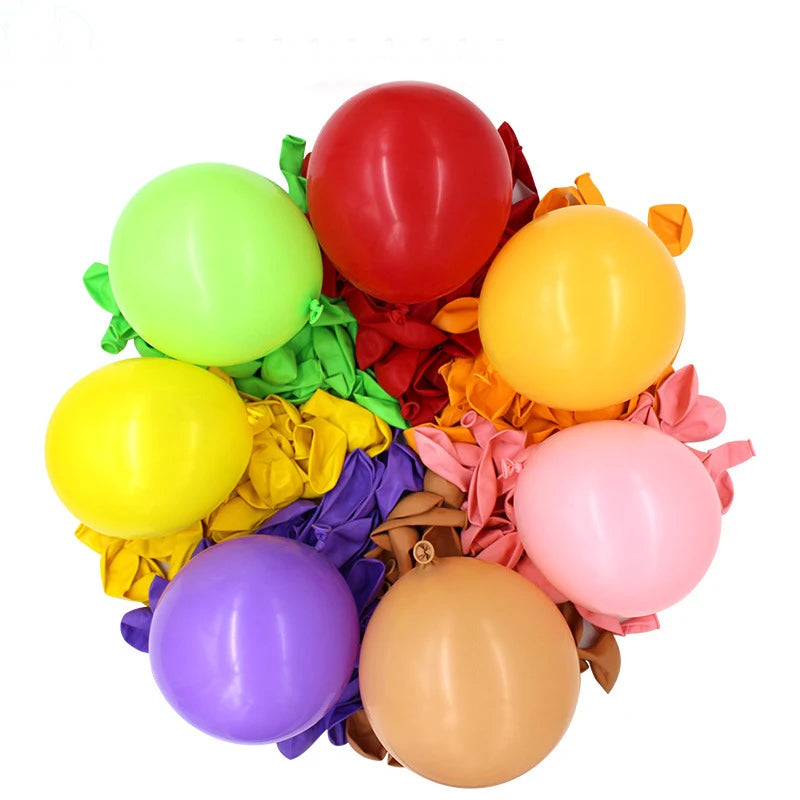 10/20/30 Uds. Globos de Látex Rojos, Negros y Blancos de 5/10/12 Pulgadas, Globos Rosa Intenso, Azules y Marrones para Decoración de Fiestas de Cumpleaños, Bodas y Baby Shower