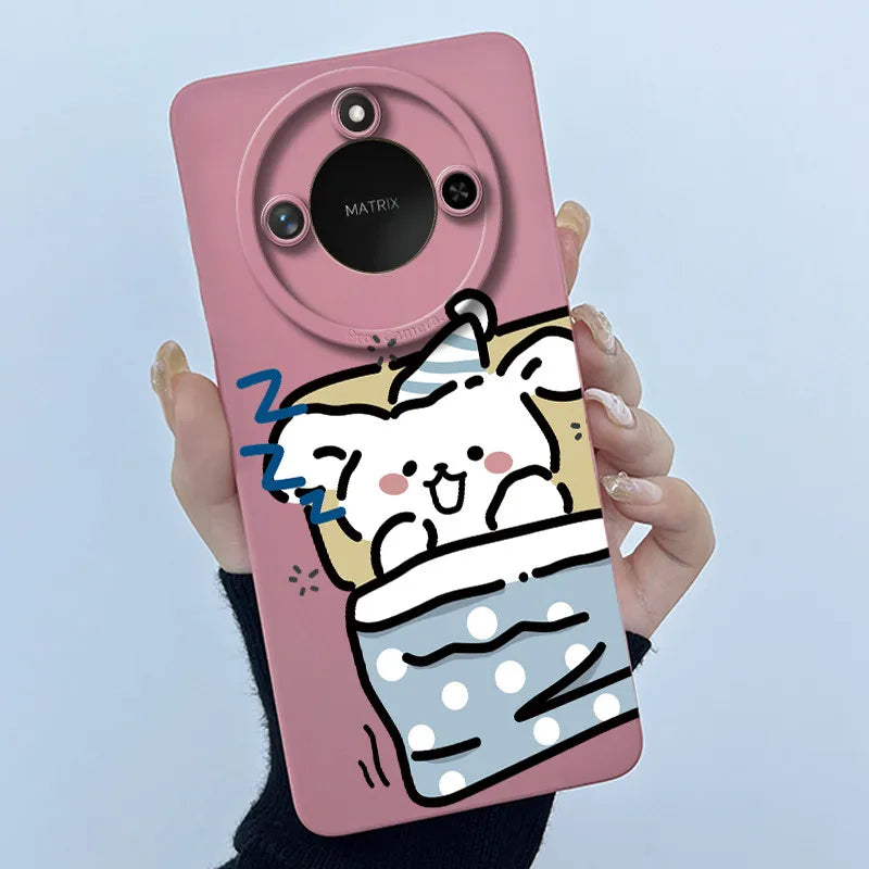 Para Honor X9C Funda de teléfono inteligente X9cSmart Funda de silicona suave dulce moda pintada dibujos animados niños niñas encantadora Funda trasera estampada