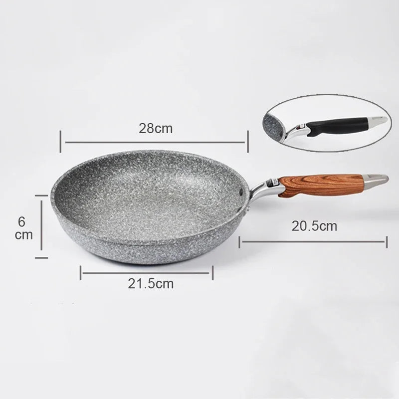 Sartén antiadherente para el hogar, Wok, Cocina de Inducción para panqueques, estufa de gas, cacerola especial, sartén antiadherente duradera