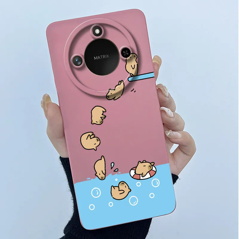 Para Honor X9C Funda de teléfono inteligente X9cSmart Funda de silicona suave dulce moda pintada dibujos animados niños niñas encantadora Funda trasera estampada