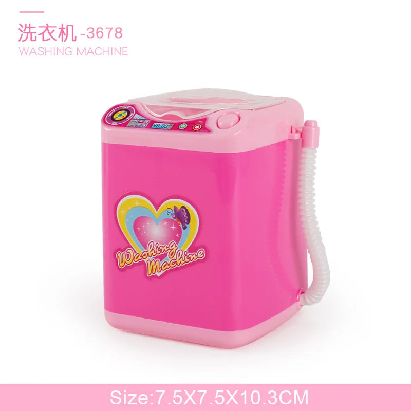 Casa de juegos de cocina simulada para niños, pequeños electrodomésticos, refrigerador, secador de pelo por microondas, máquina de café, hervidor eléctrico de juguete