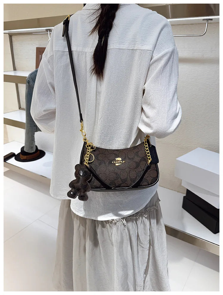Bolso de mano de estilo de alta gama para mujer, nuevo modelo 2025, bolso cuadrado pequeño único y moderno, moderno, retro, simple y elegante, cr