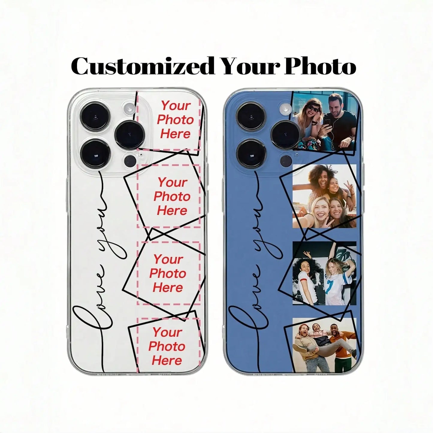Funda Protectora Personalizada de TPU Suave para iPhone 17, 17Air, 16, 16E, 15, 14, 13, 12, 11Pro Max, Mini, SE 2020, 2022, XS, XR, 7, 8 Plus