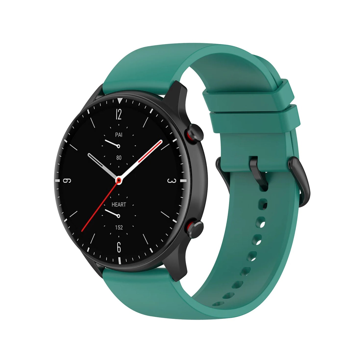 Correa de silicona para Huawei Watch GT 3 GT3 GT2 46 mm 42 mm Correa de silicona con hebilla negra con cola redonda