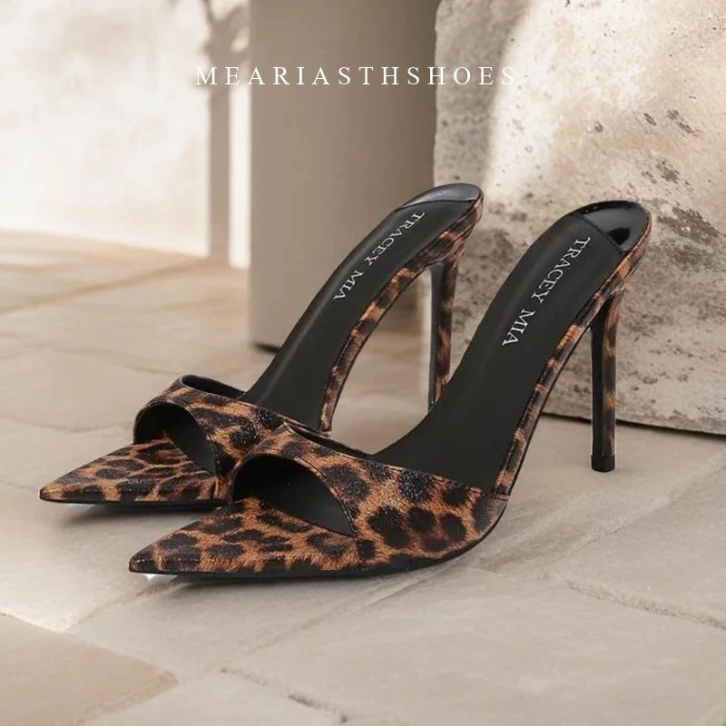 Zapatillas de tacón alto transparentes, sandalias altas sin cordones con punta abierta y tacón fino a la moda, estilo descalzo a la moda