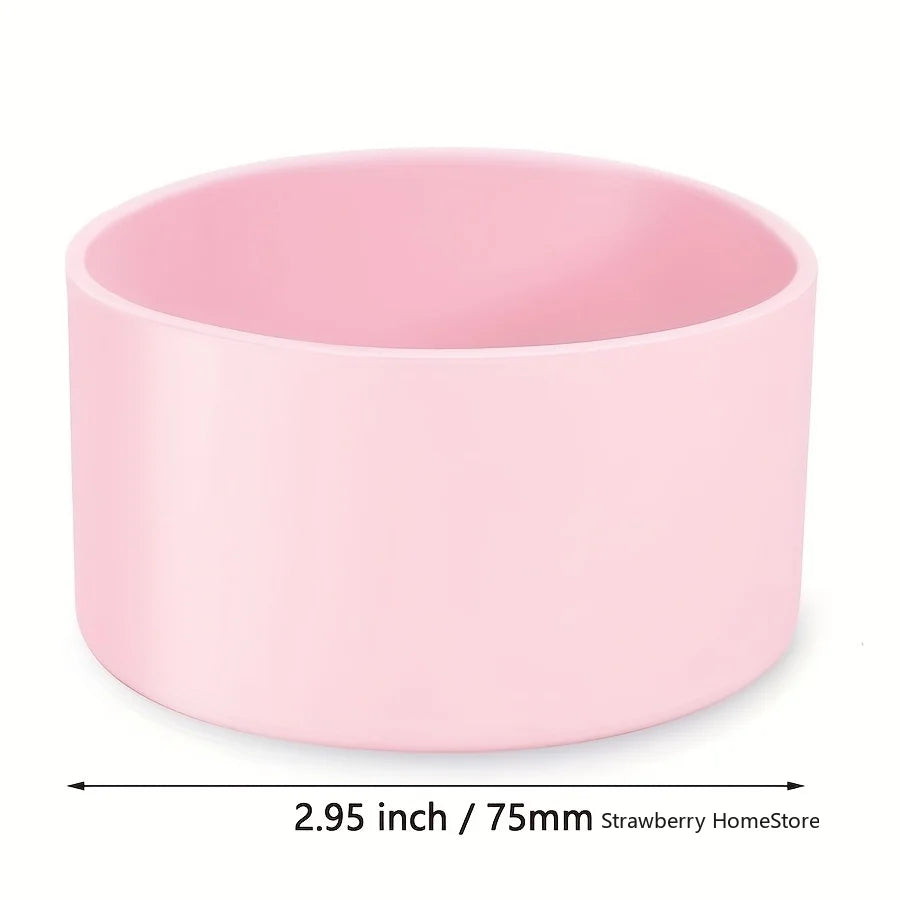 Juego de 3 Cubiertas de Silicona para Vasos con Diseño de Lazo y Cadena de Mariposa Rosa, Accesorios para Vasos de 30/40 oz ﻿