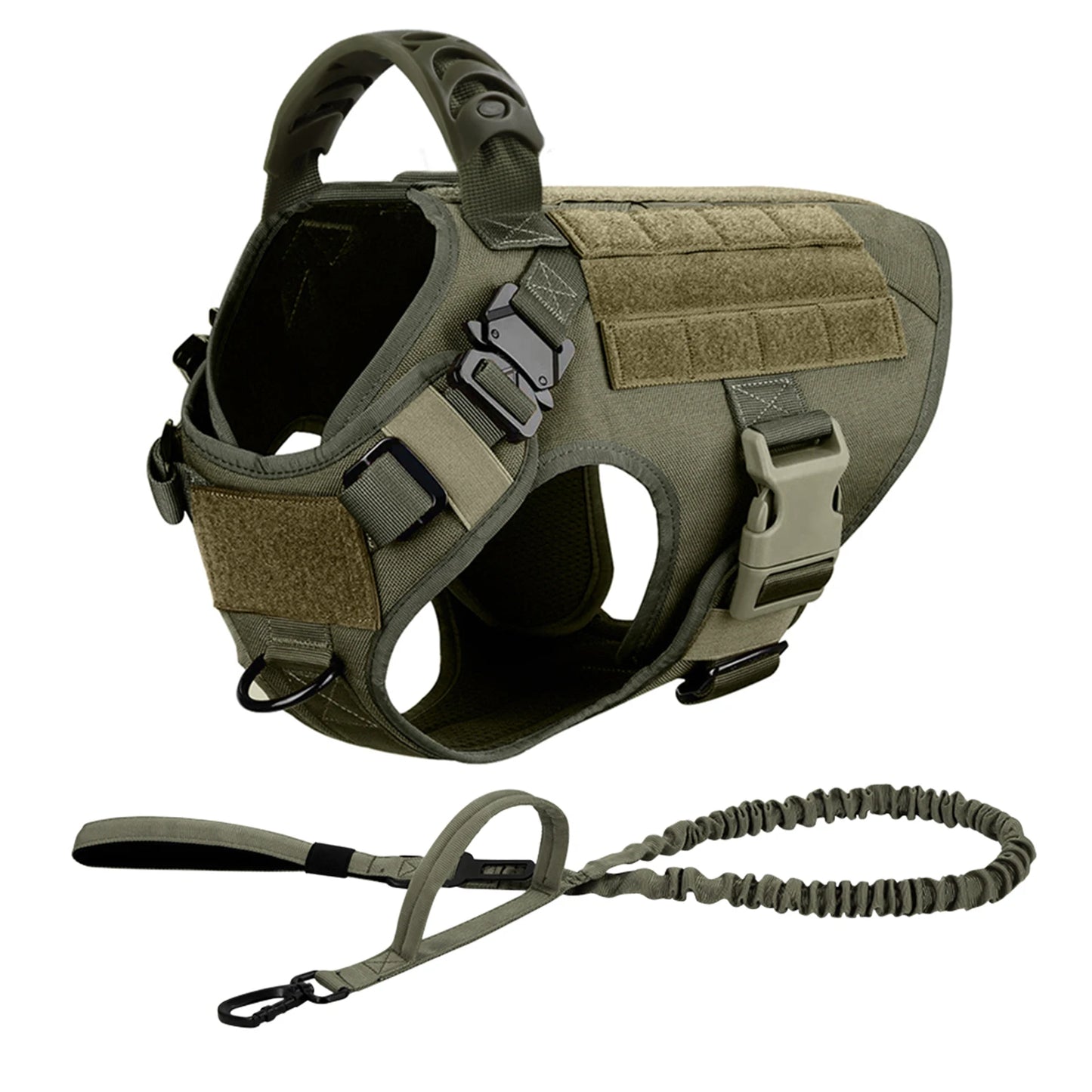 Arnés táctico para perros, conjunto de correa para perros grandes, arneses militares para entrenar, caminar, cazar, chaleco para mascotas, mango sin tirar, Malinois