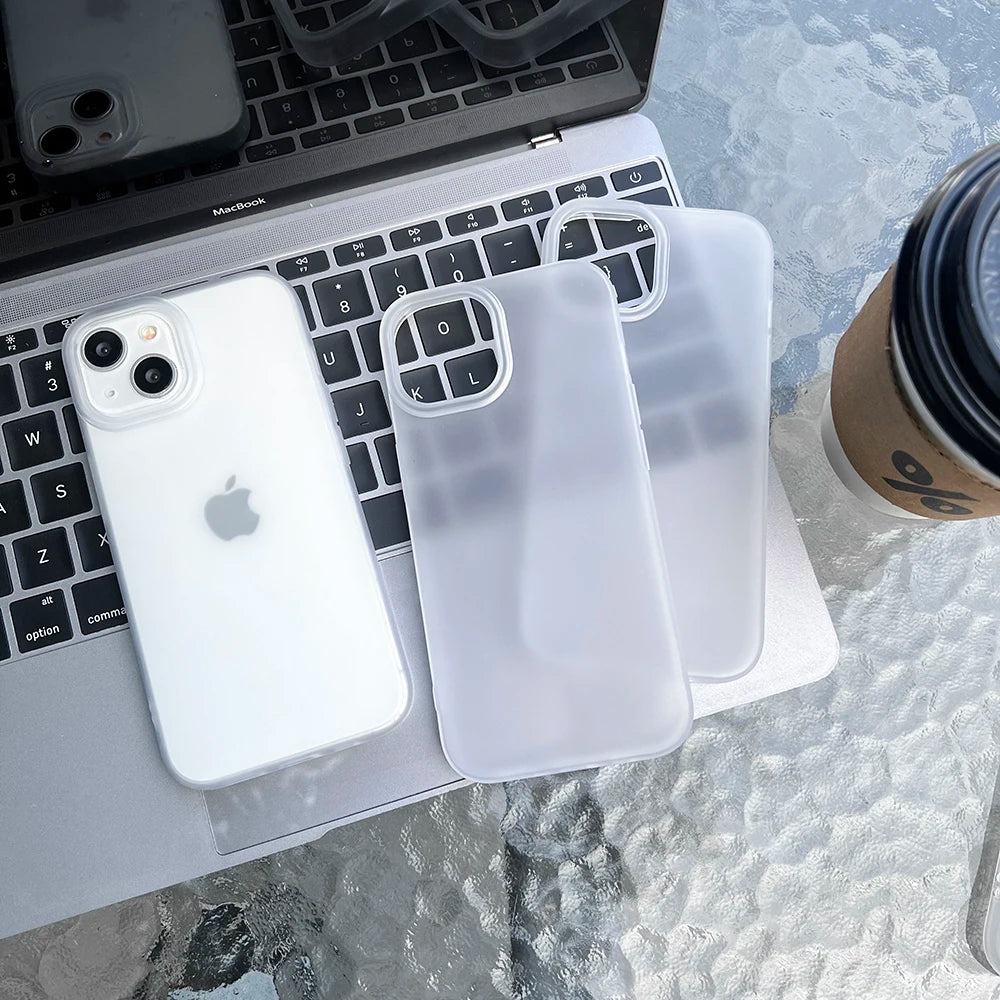 Funda de Teléfono de TPU Suave Mate para iPhone 17 Pro Max, Fundas para iPhone 11, 13, 15, 12, 16, 14 Plus, Air, 12 Mini, 17 Pro Max, Transparente