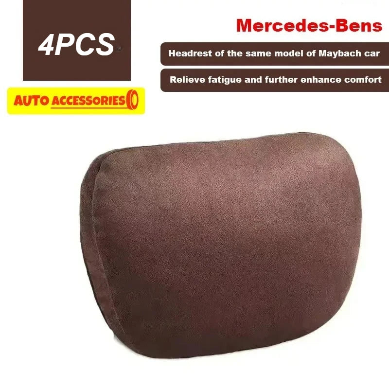 1/2 Uds reposacabezas de coche soporte para el cuello asiento/Clase de diseño Maybach suave Universal ajustable almohada de coche cojín de descanso para el cuello de alta calidad