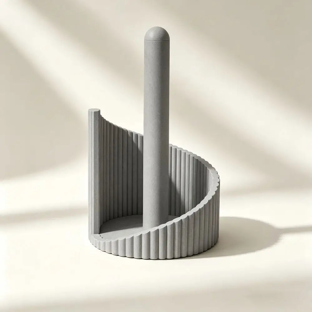 Dispensador de toallas de papel para impresión 3D, de pie, estable, para la cocina, que ahorra espacio y ofrece un sistema sencillo para guardar rollos de papel.