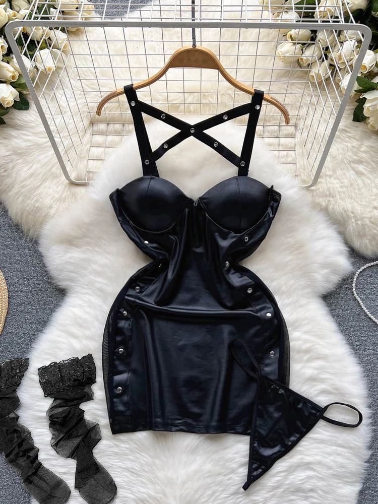 Ropa de dormir para fiesta de San Valentín, Catsuits combinados, peleles de tiras de malla eróticos íntimos ajustados, monos de mujer, lencería, conjuntos sexys