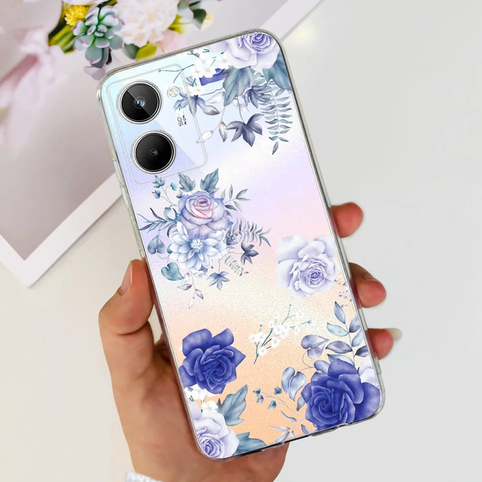 Para Realme 10 4G RMX3630 funda de teléfono suave de silicona TPU a prueba de golpes para Realme 10 funda protectora trasera con diseño de dibujos animados bonitos