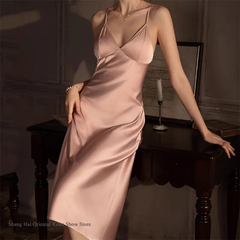 Elegante Conjunto de Bata Larga para Mujer, Lencería Sexy, Ropa de Dormir, Kimono Holgado, Bata de Baño, Vestido de Casa de Satén Sedoso, Ropa de Estar