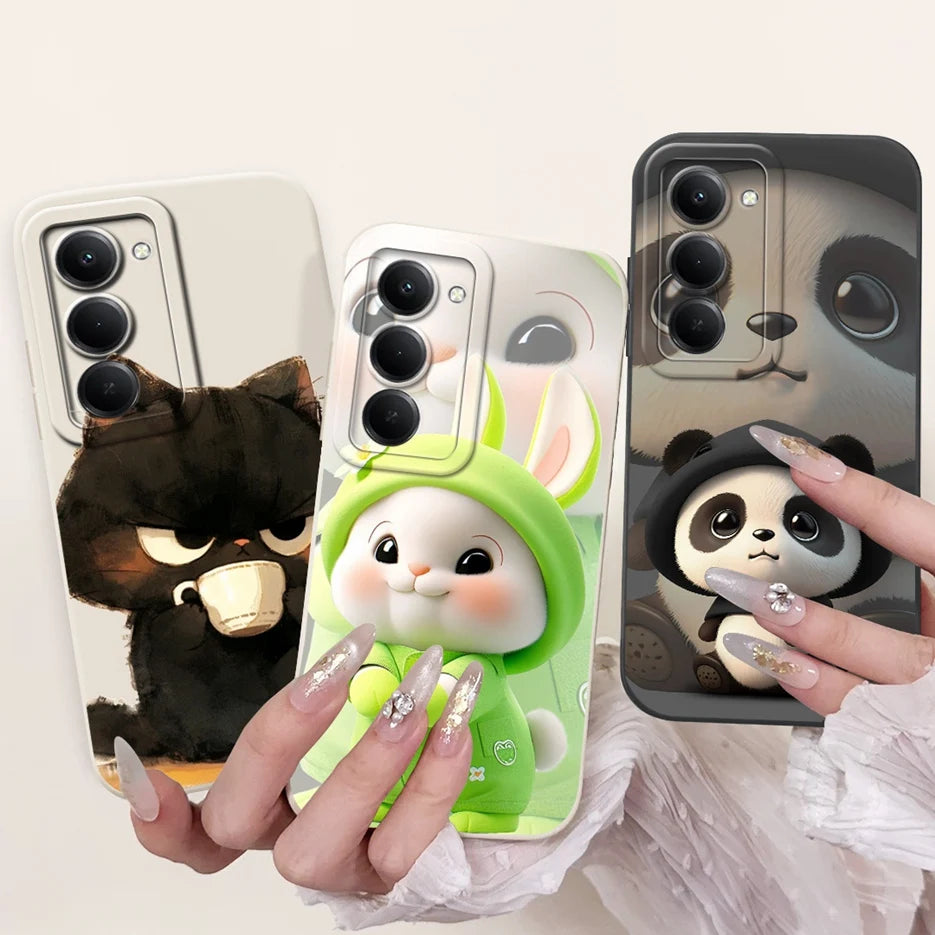 Para Xiaomi Redmi 15 4G 5G funda bonita Panda conejo funda de dibujos animados a prueba de golpes funda de teléfono para Xiaomi Redmi 15 5G Redmi15 4G bolsas suaves