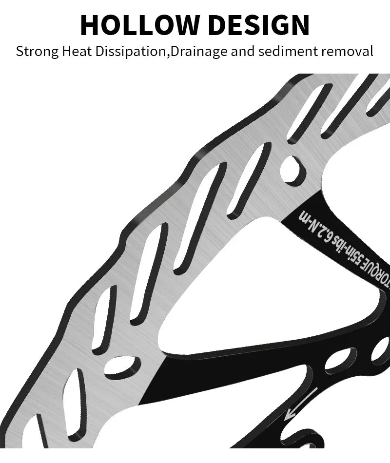 BUCKLOS-Rotor de freno de disco hidráulico ultraligero para bicicleta de montaña, disco de freno de bicicleta de carreras de carretera de montaña de 160/180/203mm con 6 pernos gratis