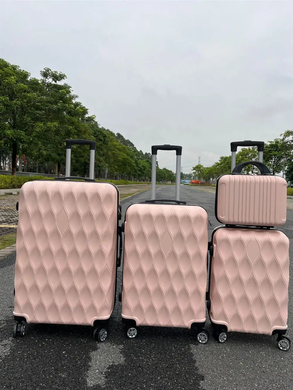 Juego de Maletas de Viaje de Cuatro Piezas con Ruedas Universales ABS, Juego de Maletas de Mano para Viajes y Viajes de Negocios en Tamaños de 14, 20, 24 y 28 Pulgadas