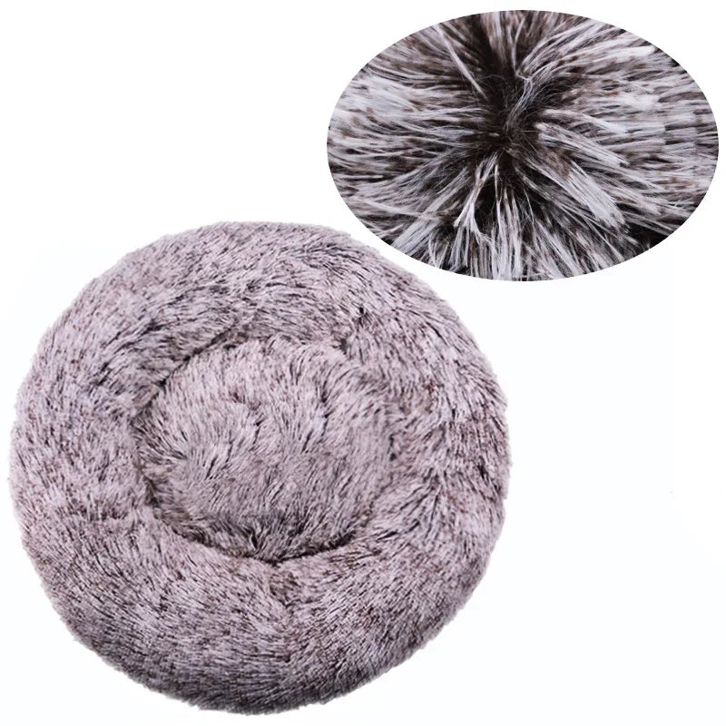 Cama redonda para mascotas de 40-90cm y 6 tamaños, cama para perros grandes, cama para gatos súper suave, casa para perros de peluche para perros medianos, casa para dormir cálido en invierno