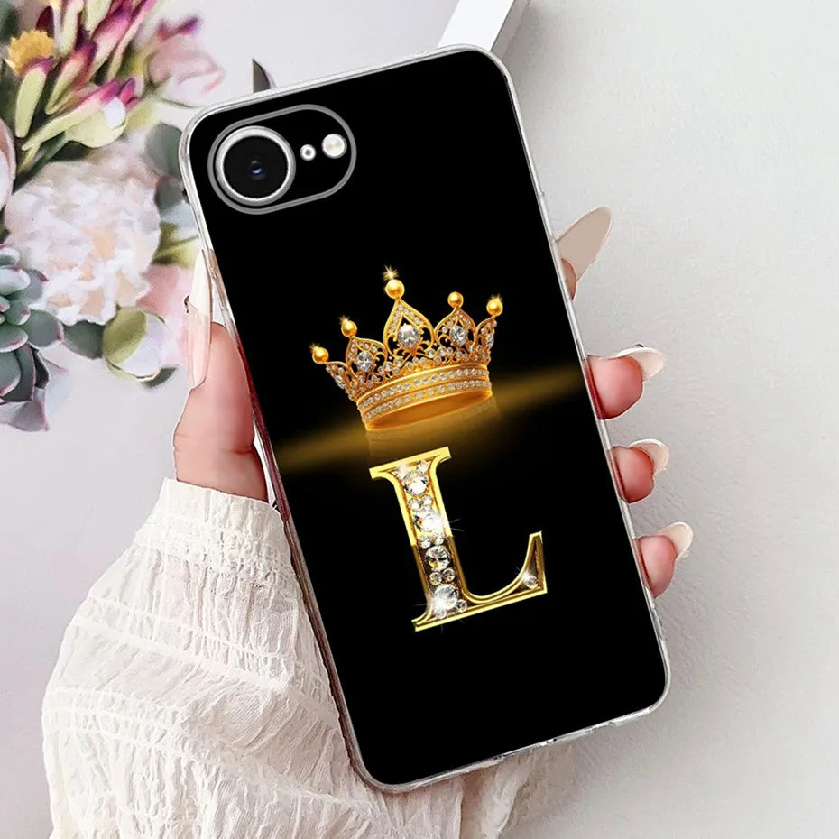 Funda de teléfono con letras a la moda para iPhone 16e SE (2025), funda trasera de silicona suave TPU para iPhone SE 2025, fundas para iPhone16e, parachoques