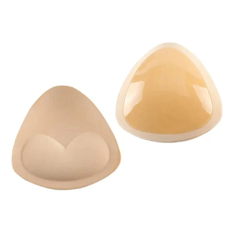 Almohadilla de realce de pecho para mujer, sujetador de silicona autoadhesivo Invisible, almohadillas de Bikini gruesas, sujetador de inserción, estera de mar, 2 uds.