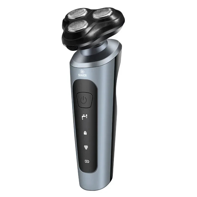 Afeitadoras eléctricas para hombres, maquinilla de afeitar eléctrica resistente al agua, uso en seco y húmedo, máquina de afeitar rotativa con batería recargable