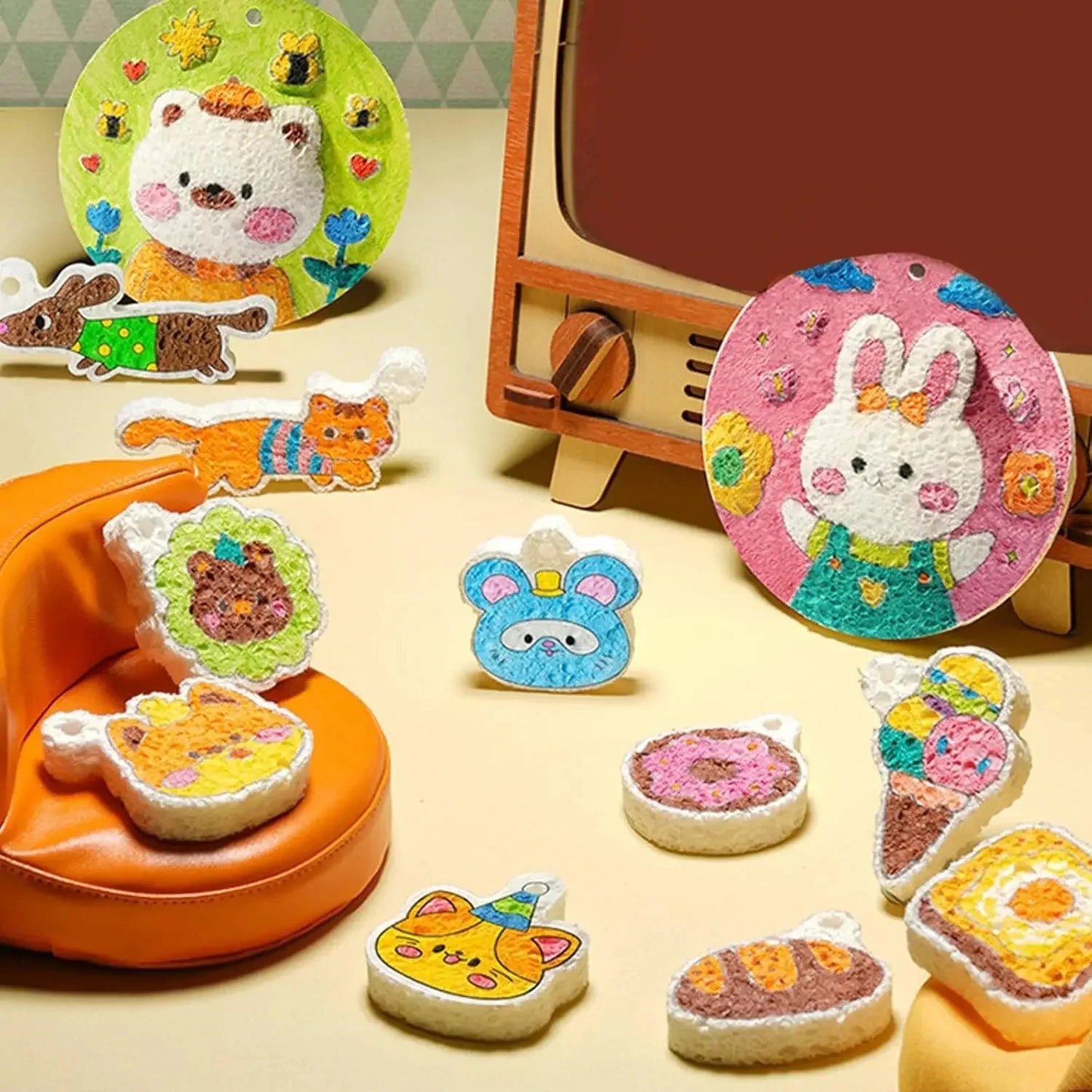 Lienzo Mágico para Dibujo 3D, Esponja para Niños, Papel para Pintar 3D, Papel para Dibujo Artístico 3D para Niños, Kit de Pintura con Textura Mágica para Niños