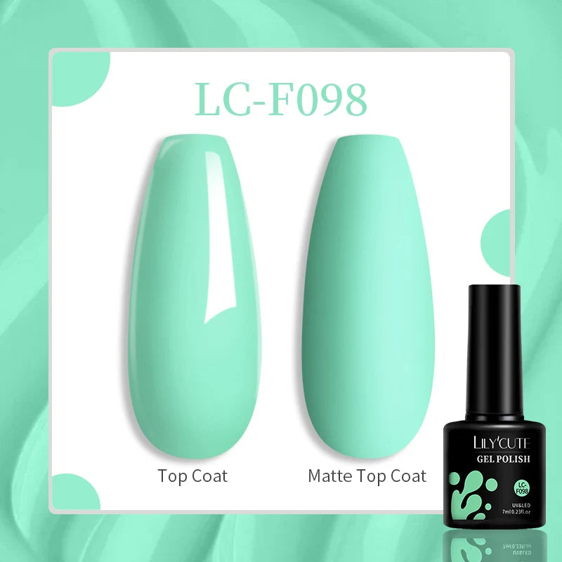 LILYCUTE-esmalte en Gel para uñas, barniz semipermanente para manicura, con LED UV, 129 colores, 7ML