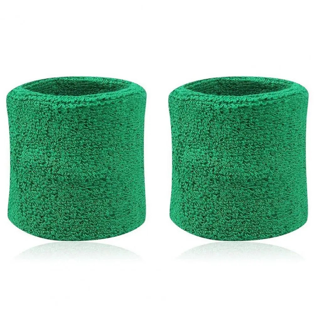 Muñequera de algodón de 2 uds., bandas para el sudor para tenis, bandas para el sudor de secado rápido para Fitness, muñequera de seguridad, soporte para muñeca, banda envolvente