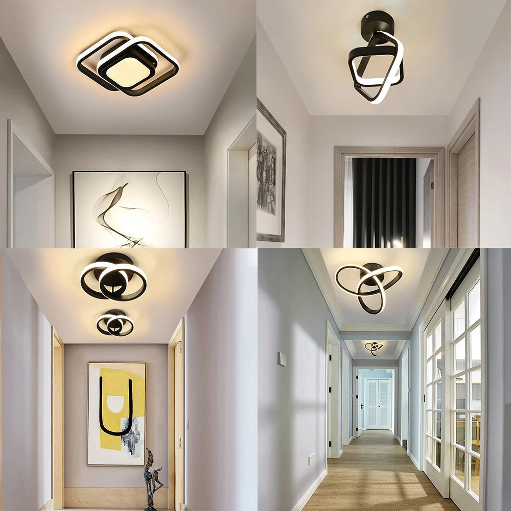 Luz de techo moderna, lámpara de techo LED para pasillo pequeño, diseño de cerca de techo, accesorio de iluminación para el hogar, cocina, dormitorio, balcón