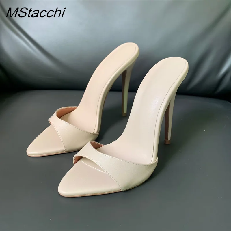 Zapatillas de tacón súper alto para mujer, zapatos de verano con punta abierta, sandalias de tacón de aguja de colores combinados, zapatos sexis de fiesta para mujer, zapatos de tacón de lujo para mujer