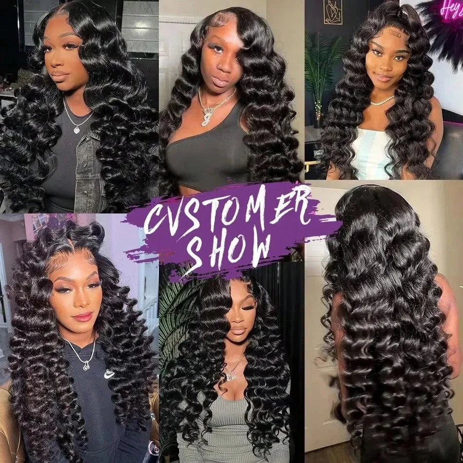 Peluca frontal de encaje HD 13x6 de 40 pulgadas con ondas sueltas y profundas, cabello humano brasileño rizado y ondulado, pre-arrancada para mujer