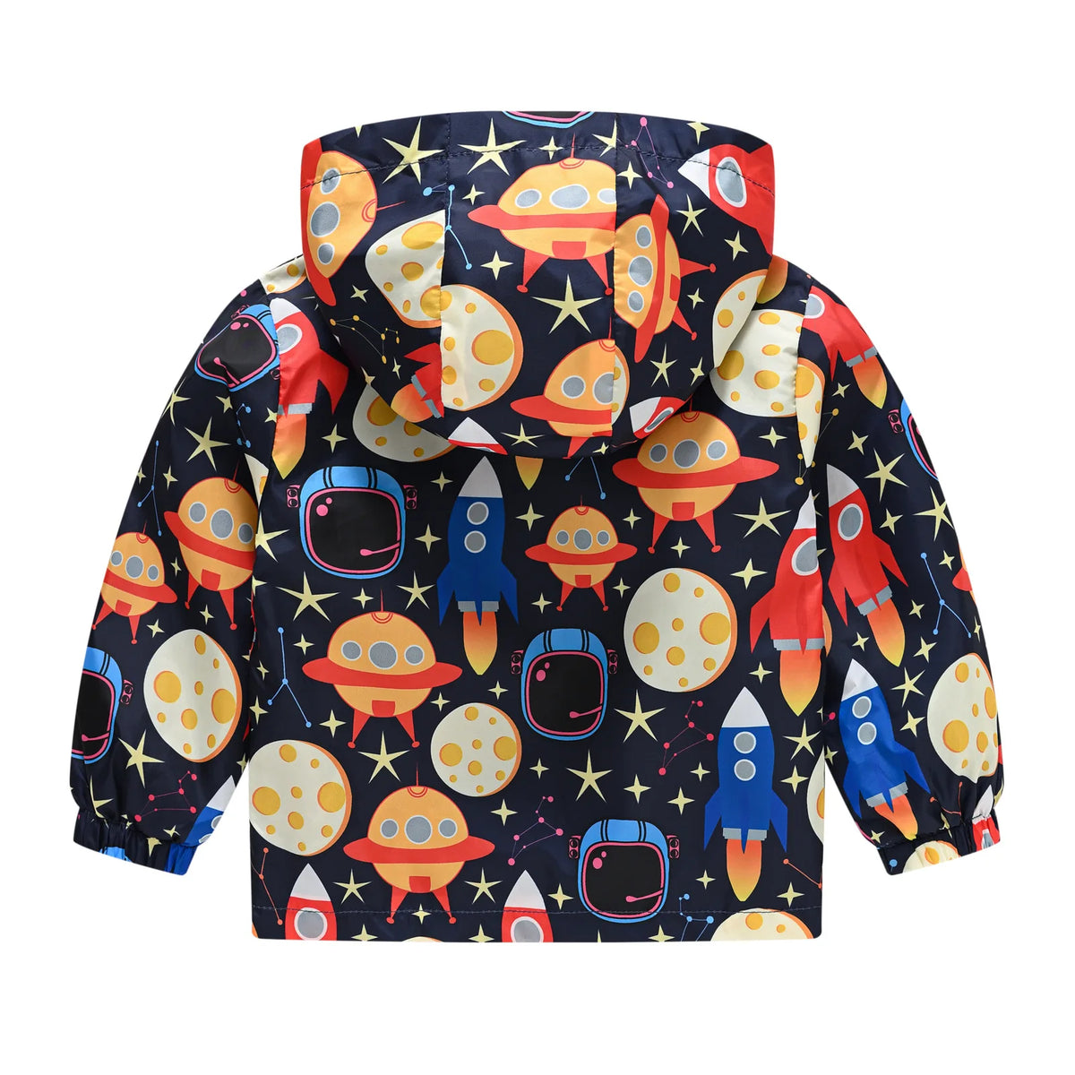 Chaqueta impermeable con capucha para niños y niñas, cortavientos con cremallera y estampado de dinosaurio de dibujos animados, a la moda, novedad