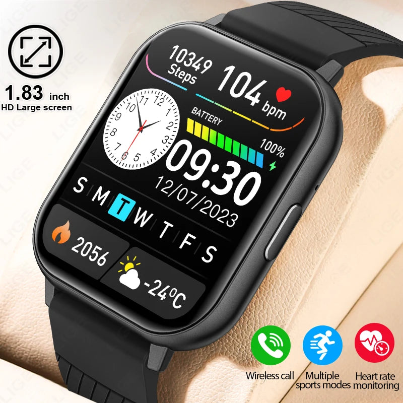 LIGE, nuevos relojes inteligentes con llamadas Bluetooth, reloj de pulsera para mujer, relojes deportivos para Fitness, reloj inteligente resistente al agua IP67 para iPhone, Android, iOS