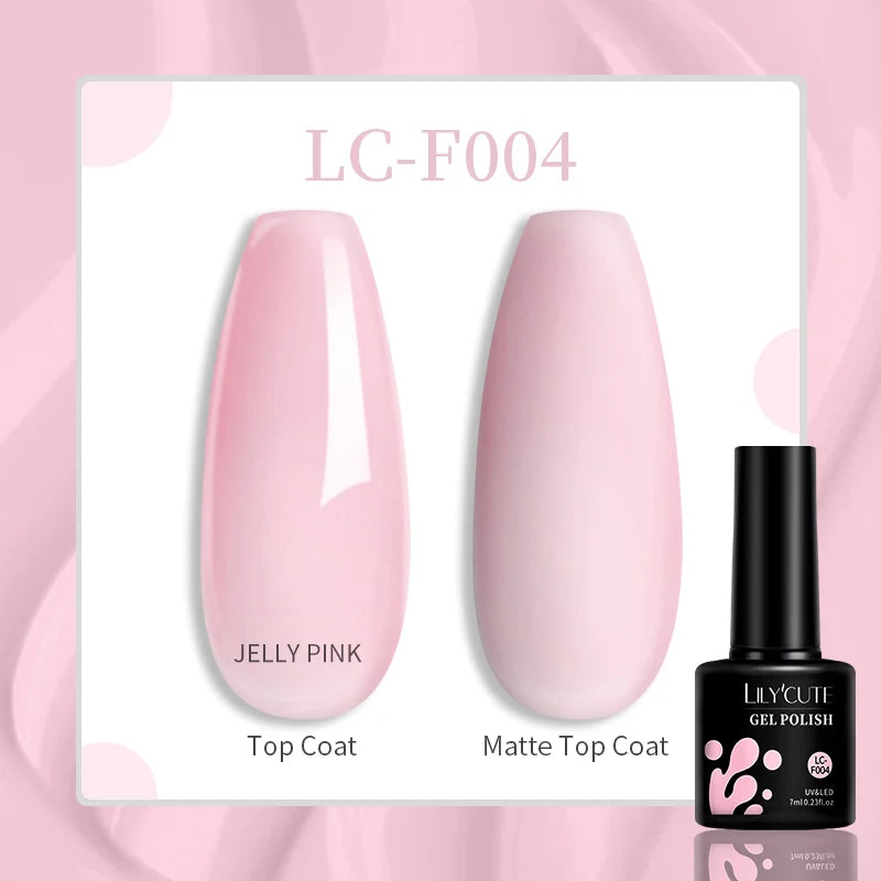 LILYCUTE-esmalte en Gel para uñas, barniz semipermanente para manicura, con LED UV, 129 colores, 7ML
