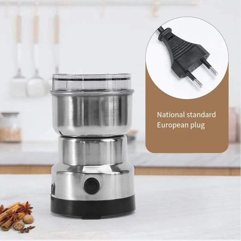Molino de Granos Multifuncional de 4 Cuchillas para Cocina, Molinillo Eléctrico de Café para el Hogar, Licuadora de Nueces y Especias