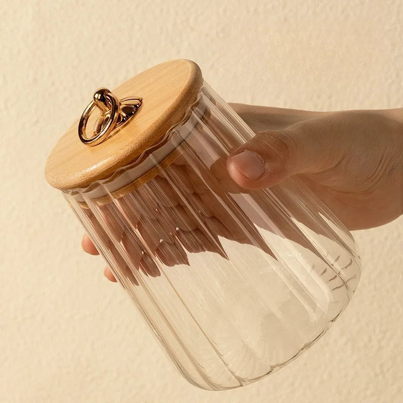 Tarro de vidrio sellado con cuchara y tapa, tarro transparente para especias, pequeño contenedor para almacenar alimentos, tarro para azúcar, tarro para té, tarro para café de cocina