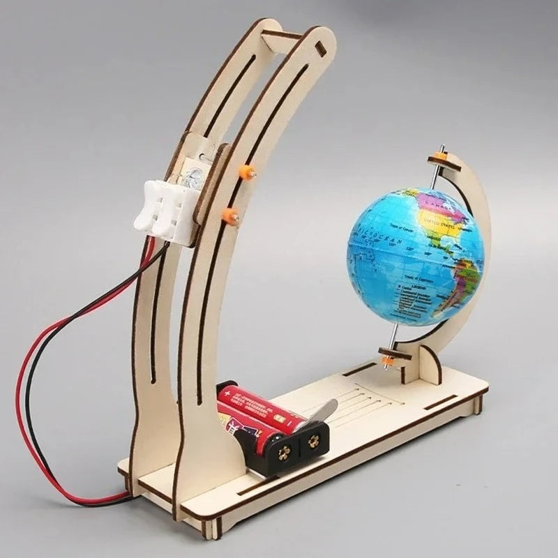 DIY STEM Earth modelo día noche ciclo globo educativo juguete de madera hecho a mano juguete ciencia Kit para niños aula aprendizaje de física