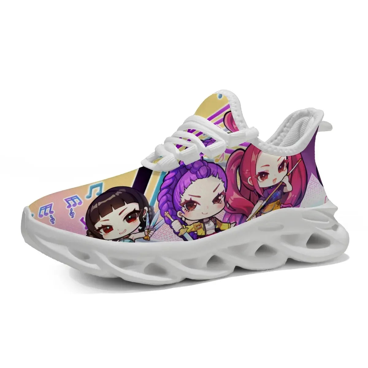 Zapatos Casuales para Niños, Zapatillas Deportivas Casuales con Estampado de Notas Musicales para Niñas, Zapatillas para Correr Casuales para Hombres y Mujeres, Tallas Grandes