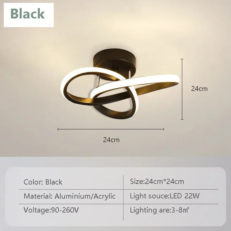 Lámpara de techo LED moderna, lámparas Led para pasillo, escalera, balcón, guardarropa, entrada, pasillo de Hotel, decoración del hogar, brillo de iluminación Led