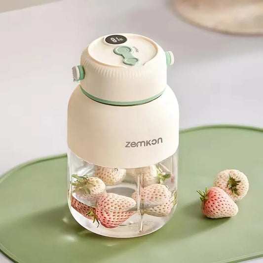 Exprimidor portátil de 1100ML, mezclador de frutas frescas, 26 cuchillas, exprimidor multifuncional recargable por USB, triturador de hielo, licuadora de batidos para el hogar