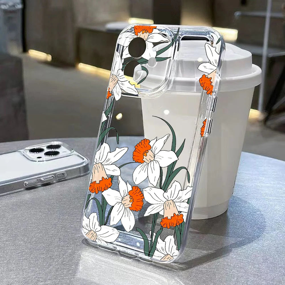 Funda Floral Transparente iPhone